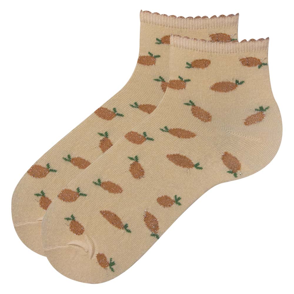 Girl’s Mango Print Ankle Socks