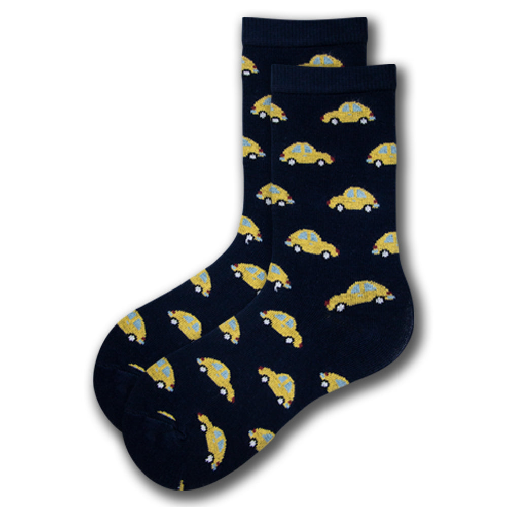 Car Print Boy's Crew Socks