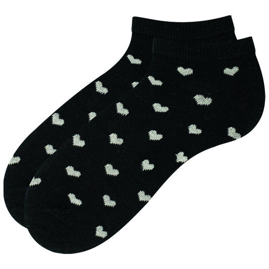 Heart Print Ankle Socks for Women