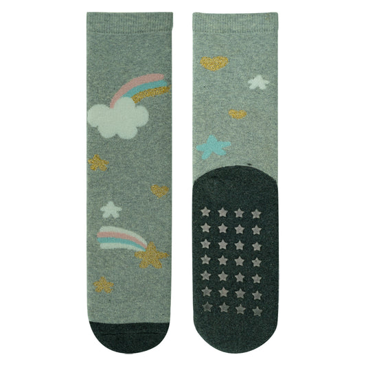 Girl Rainbow & Star Sparkle Grip Socks