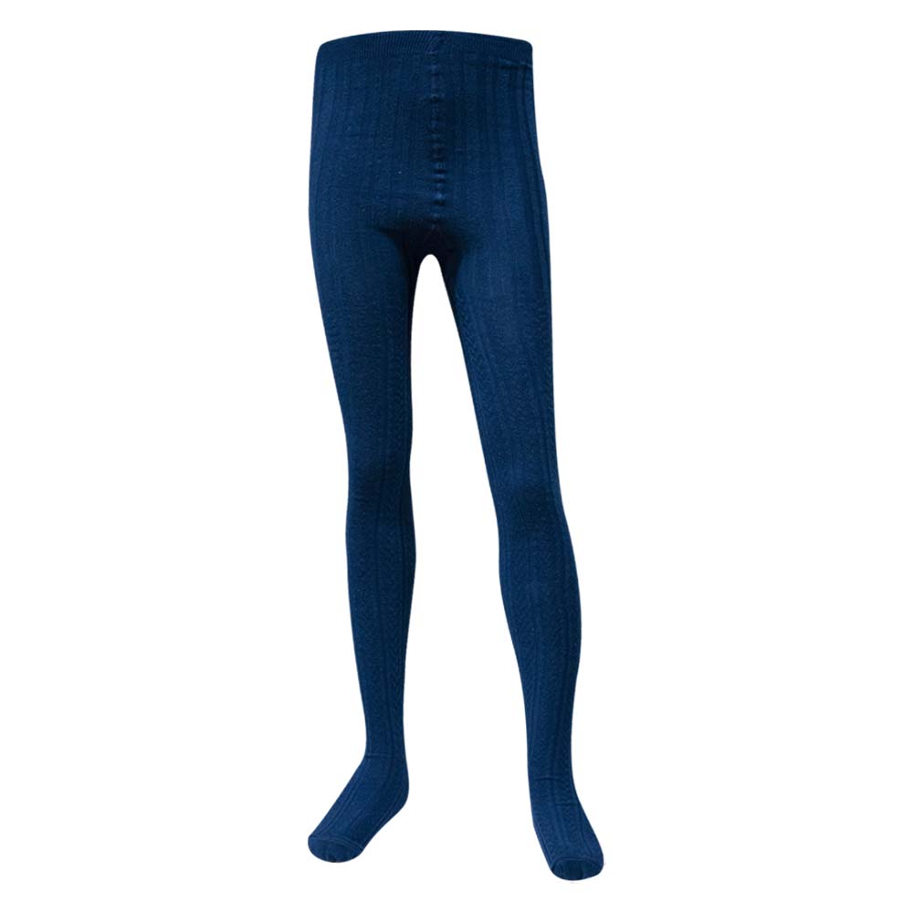 Cozy Cable Knit Blue Tights for Girls & Women (OT)