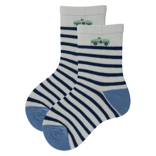 Premium Striped Crew Boy Socks