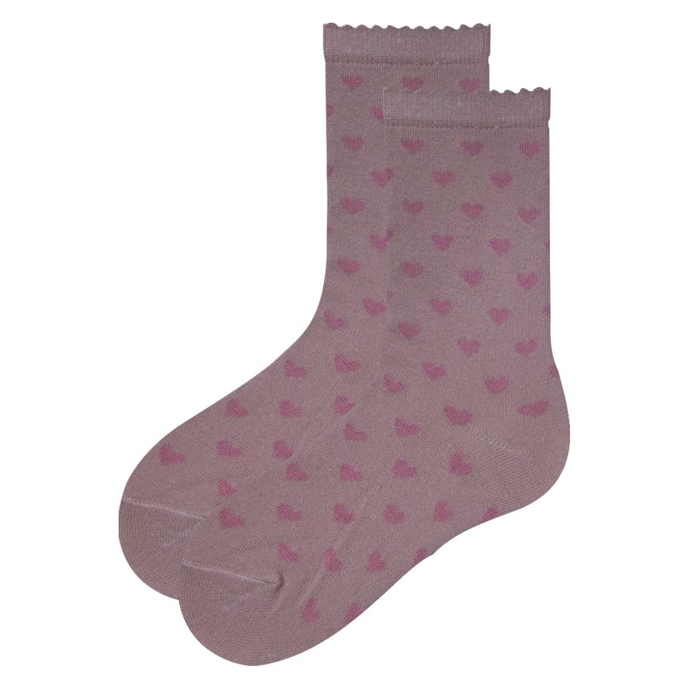 Girl's Polka Dot & Floral Print Ankle Socks