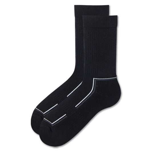 Men Black Half Terry Crew Socks