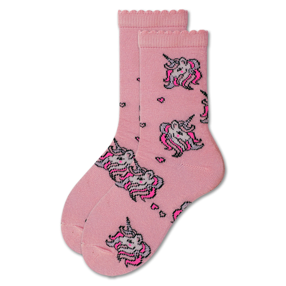 Unicorn Girls' Cotton Pink Ankle Socks