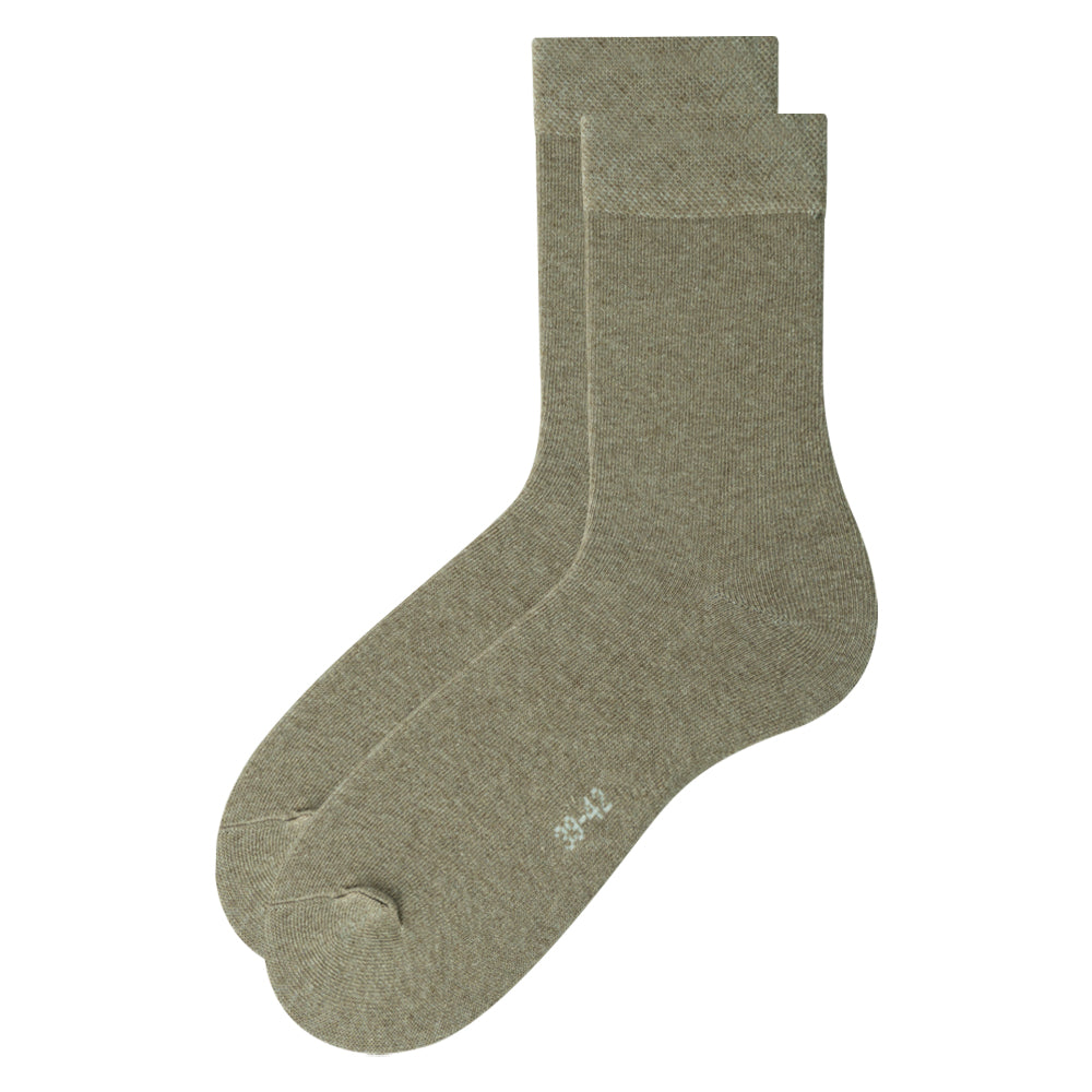 Women Dark Beige Plain Socks