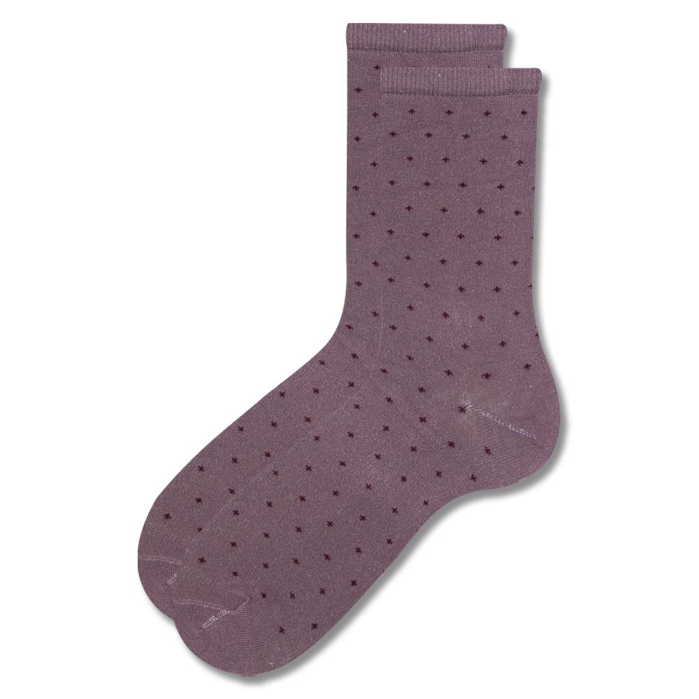 Women Dotted Purple crew Socks