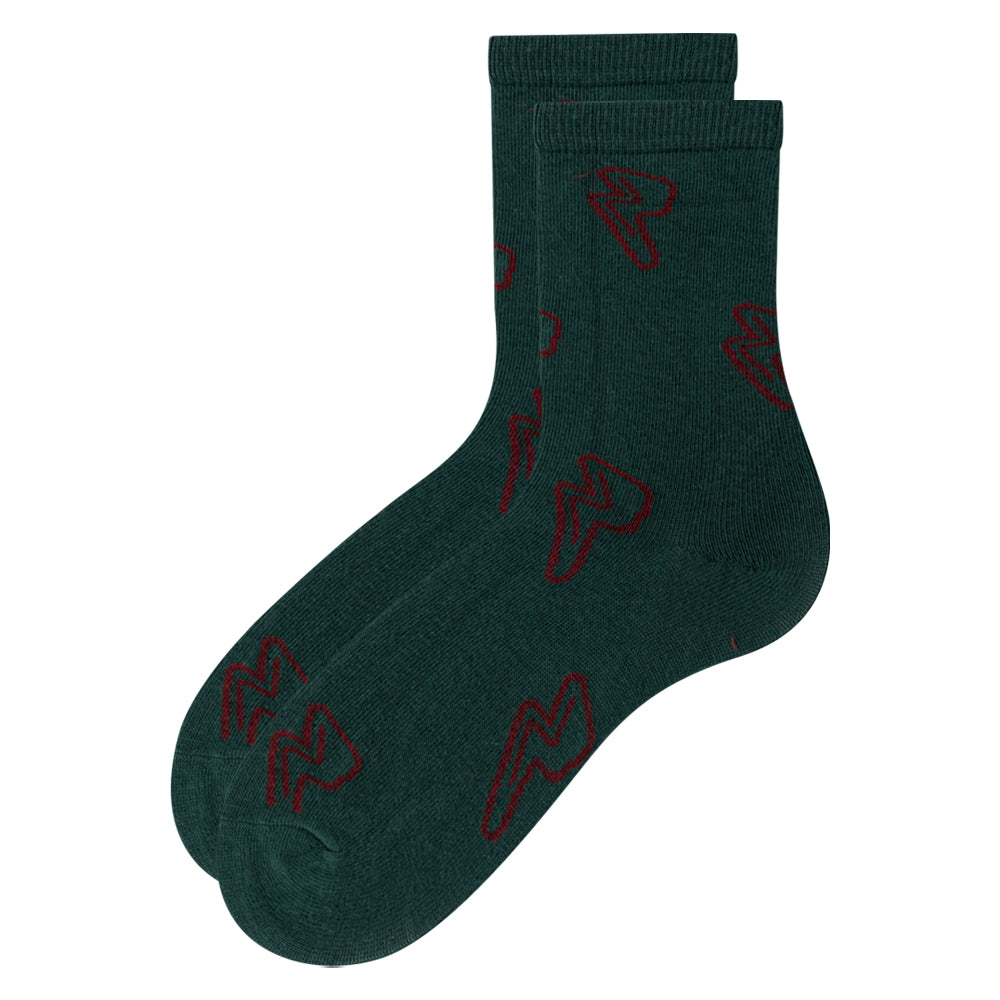 Boys’ Lightning Bolt Pattern Crew Socks