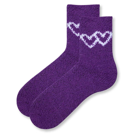 Ultra-Soft Fluffy Heart Fuzzy Socks for Women