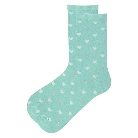 Girl heart Glitter Crew Socks