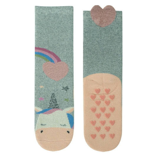 Girls Premium Unicorn Non-Slip Socks