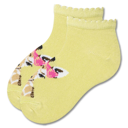 Girly Giraffe Ankle Socks for Girls