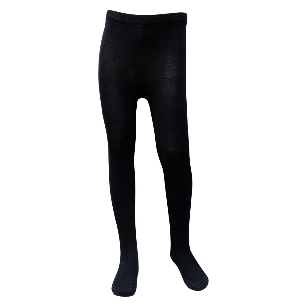 Girls Plain Black Tights (SF)