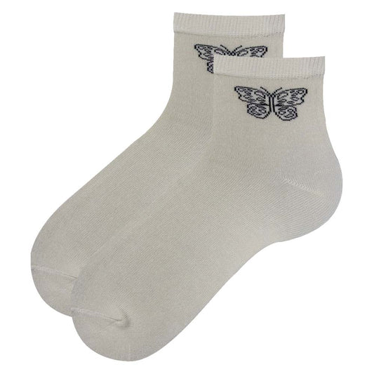 Butterfly Print Women's Crew Socks