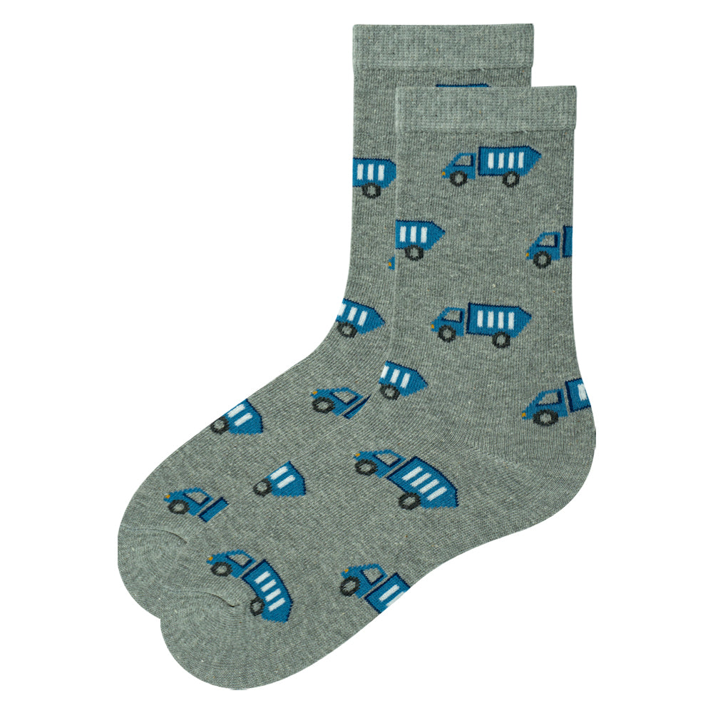 Boys Blue Truck Pattern Socks