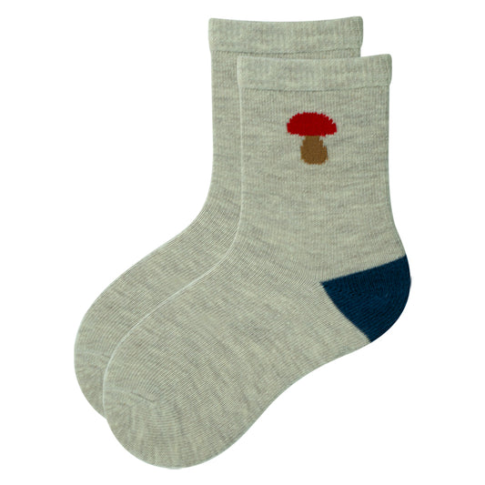 Boys Mushroom Knit Crew Socks