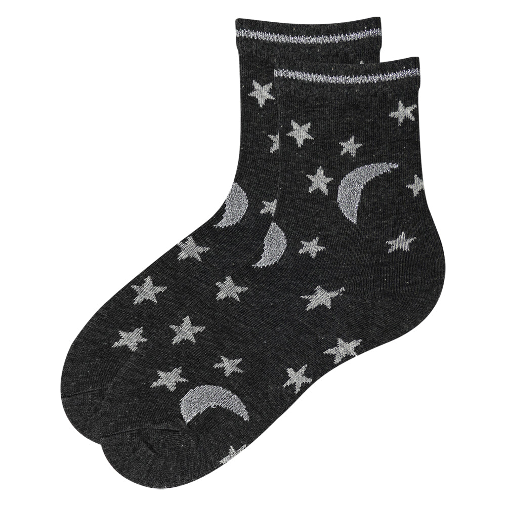 Girls Star & Moon Pattern Socks