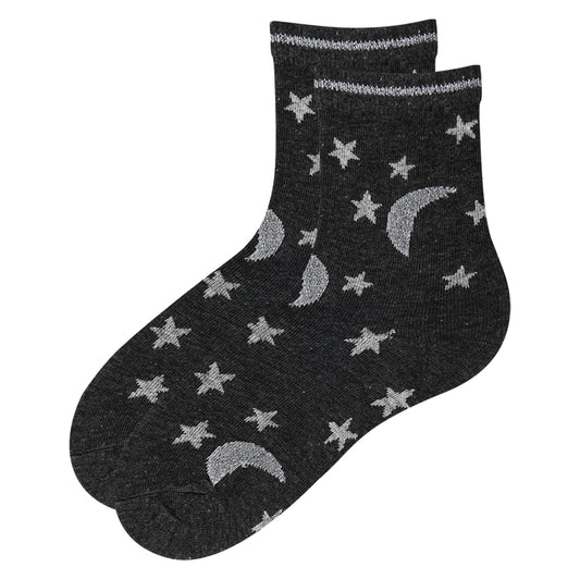 Girls Star & Moon Pattern Socks
