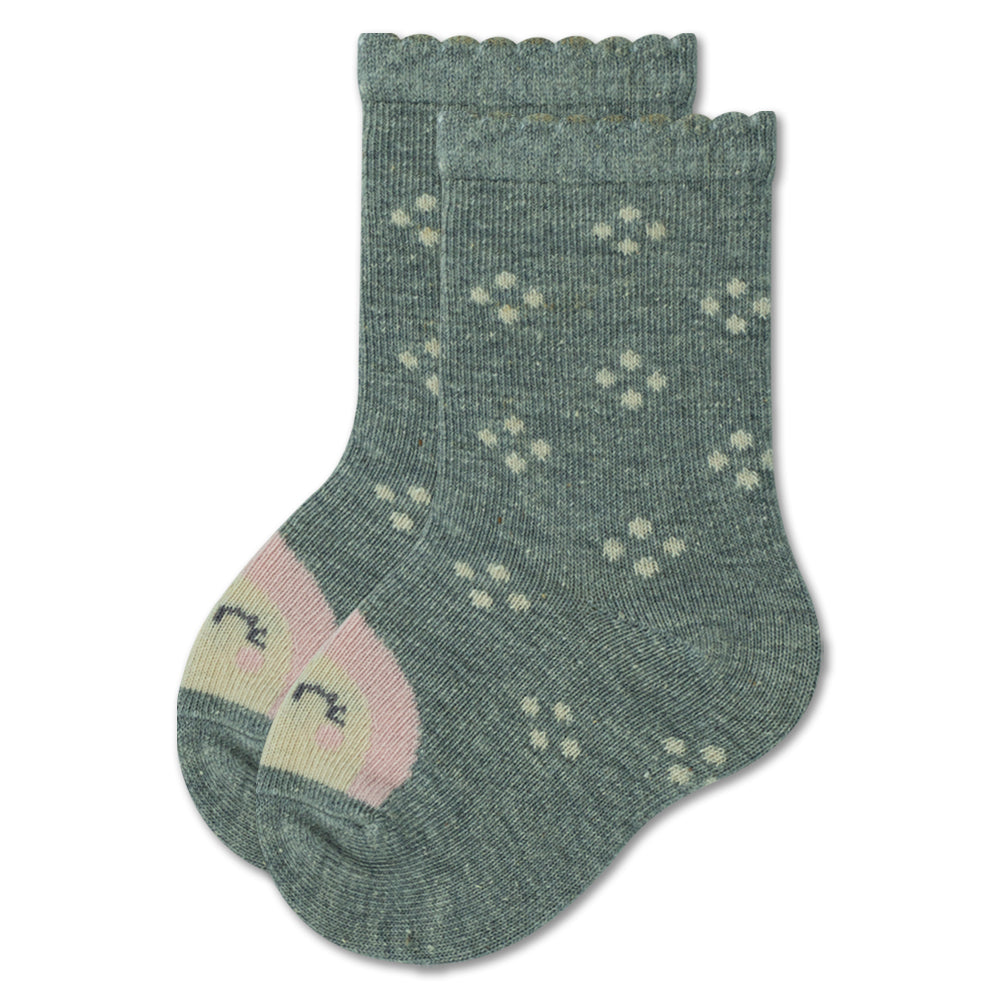 Baby Girl Scalloped Owl Socks