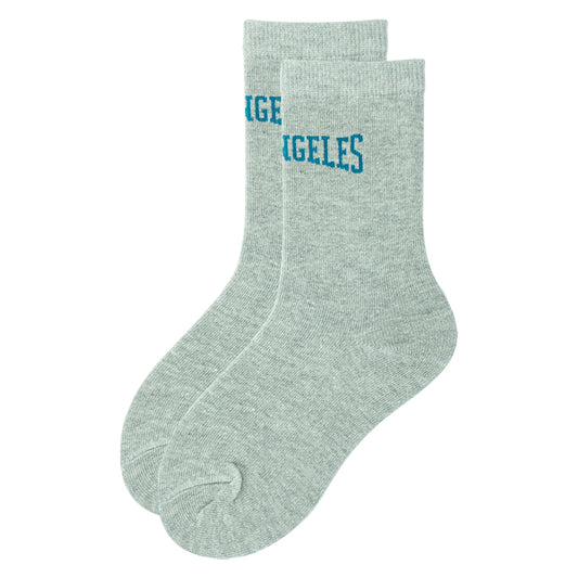 "Los Angeles" Print Boy Crew Socks