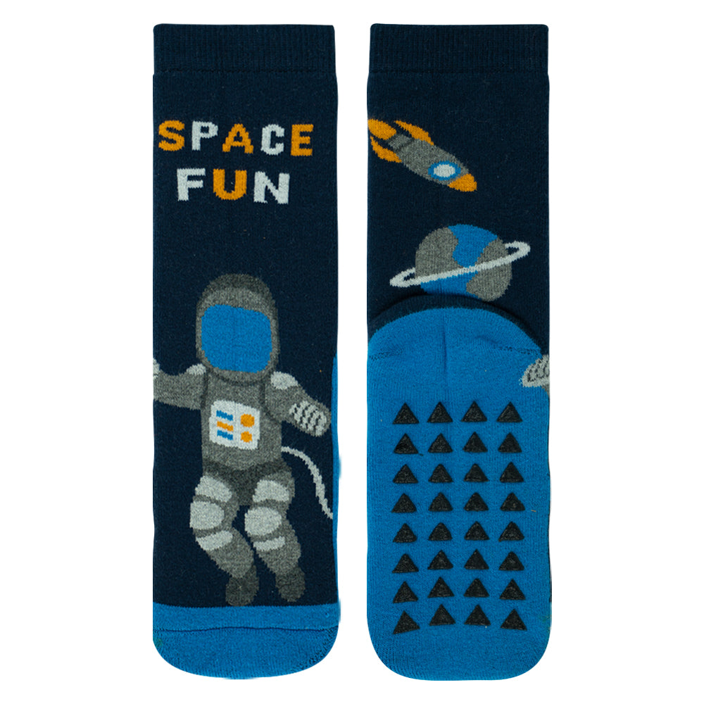 Boys' Space Anti-Slip Crew Socks