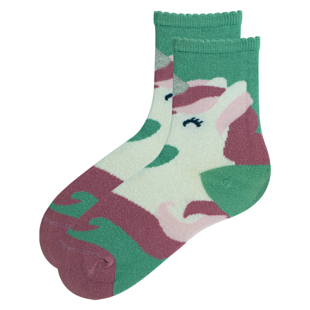 Magical Unicorn Girls' Crew Socks