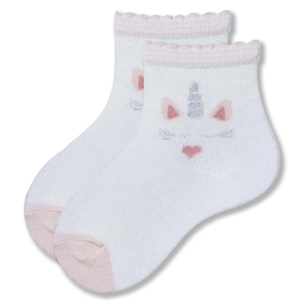 Sparkle Stripes & Unicorn Girls Ankle Socks