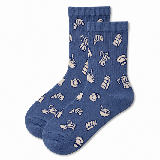 Unisex Croissant Novelty Crew Sock