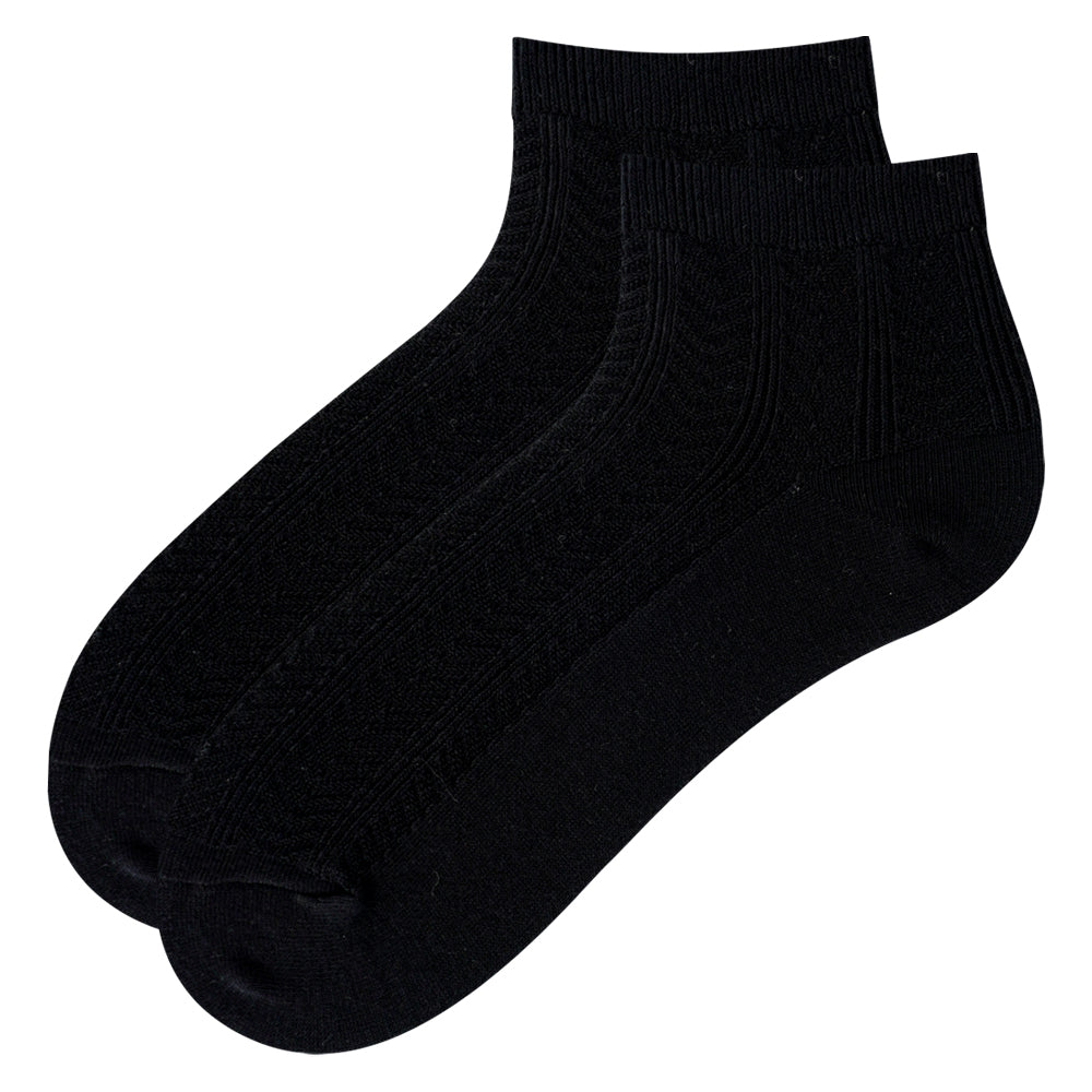 Women Cable knit Black socks