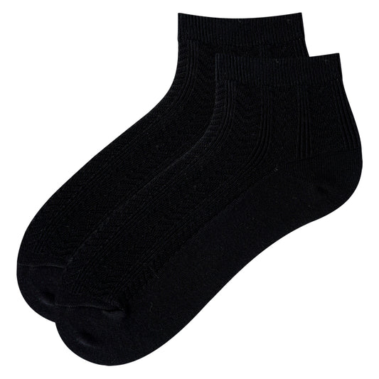 Women Cable knit Black socks