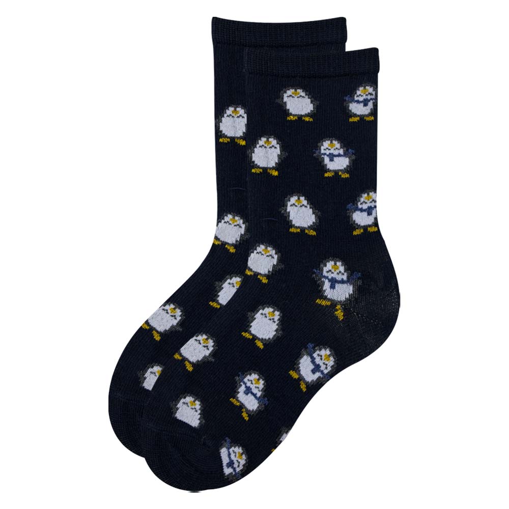 Penguin Print Crew Socks For unisex