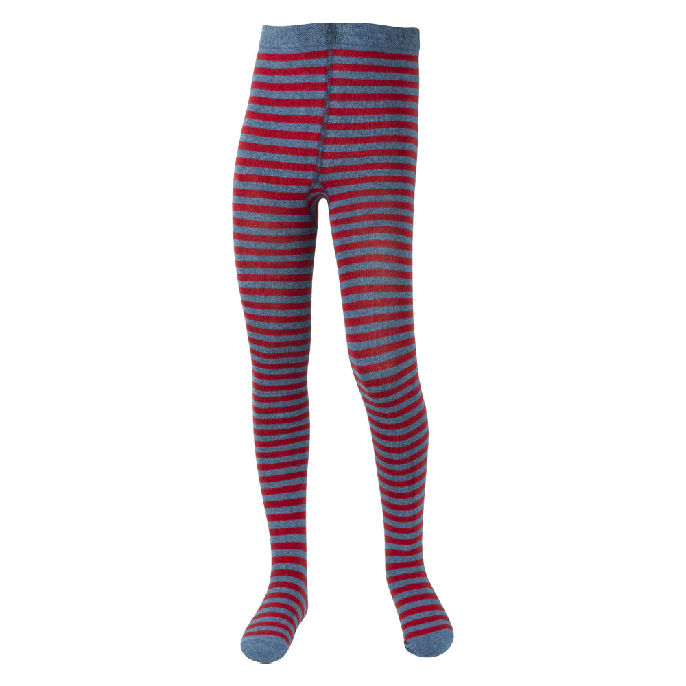Girls Striped Cotton-Rich Tights