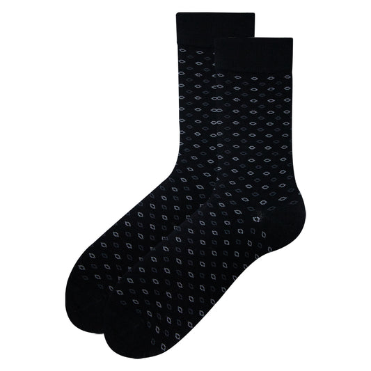 Men’s Classic Black Pattern Dress Socks