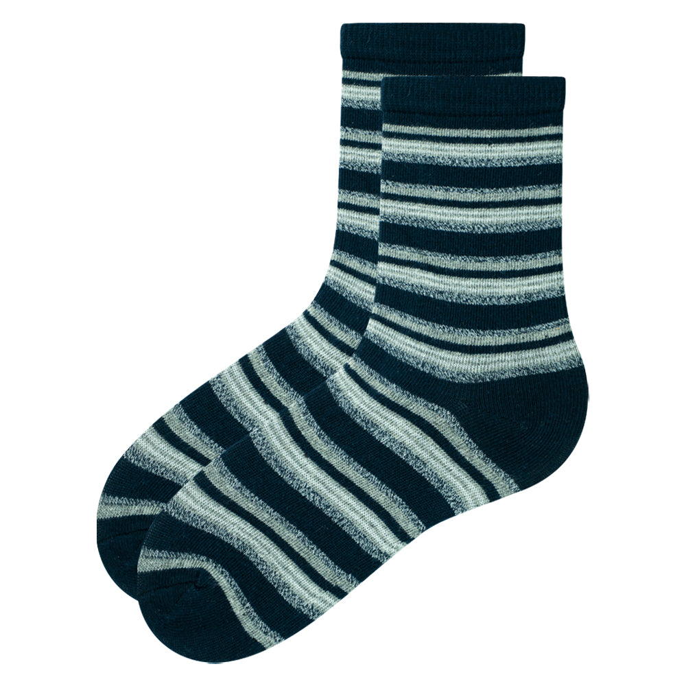 Boys' Cotton Blend Striped Crew Socks