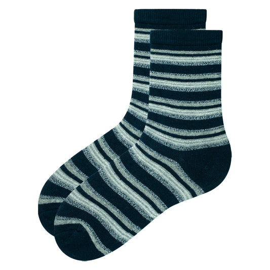 Boys' Cotton Blend Striped Crew Socks