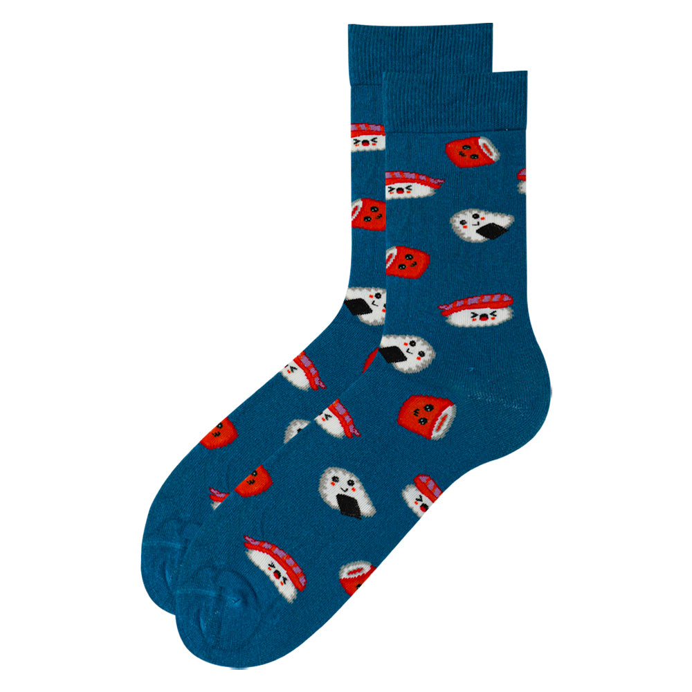 Premium Sushi Patterned Crew Socks