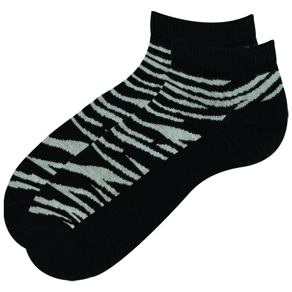 Zebra Print Ankle Socks for Women