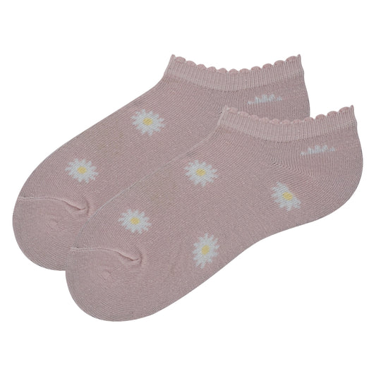 Girls Flower Print Ankle Socks