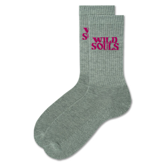 Pink "Wild Souls" Crew women Socks