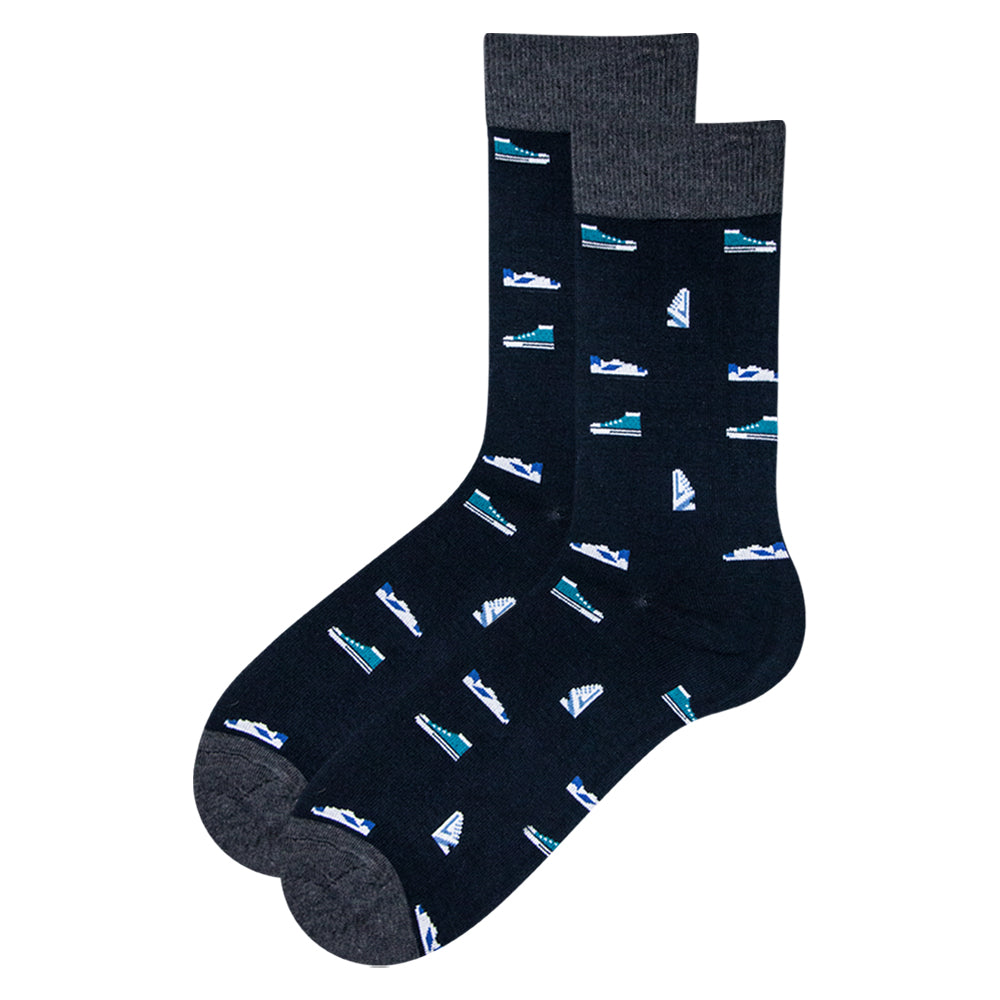 Pack of 2 - Men's Patterned Crew Socks