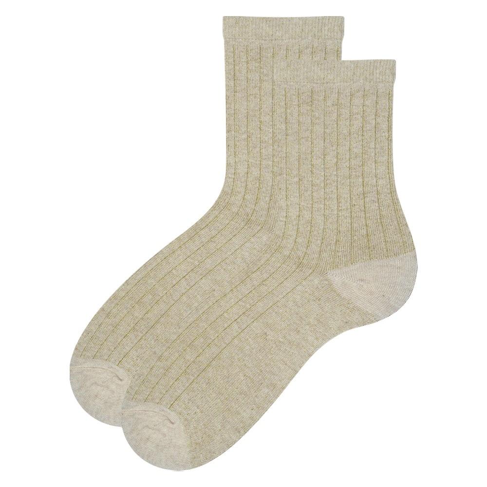 Golden Shimmer Girl's Crew Socks