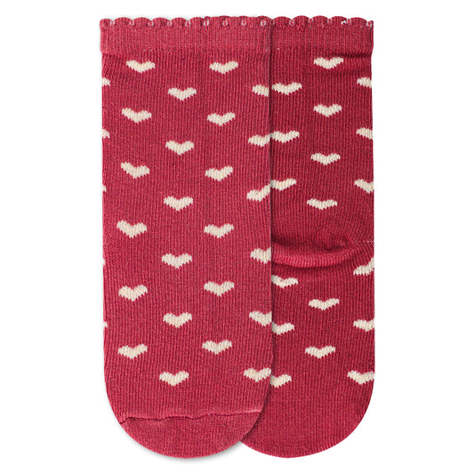 Adorable Heart-Print Baby Girl Socks