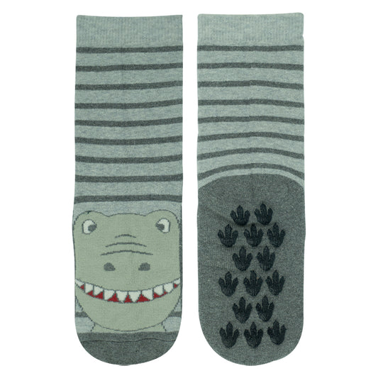 Boys Dino Print Grip Socks