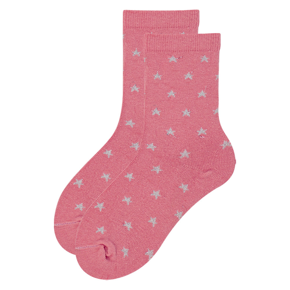 Sparkly Star Girls Crew Socks