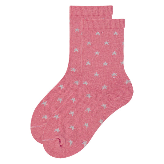 Sparkly Star Girls Crew Socks