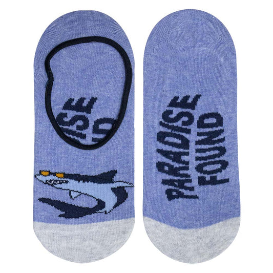 Shark Print Boys Ultra-Comfort No-Show Socks