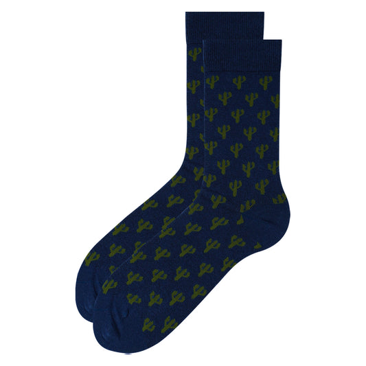 Cactus Print Crew Socks