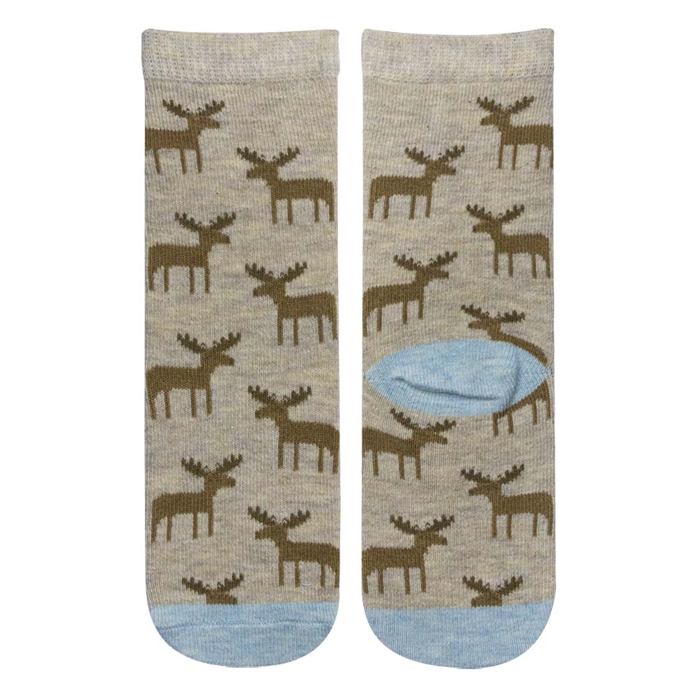 Unisex Moose Print Toddler Socks