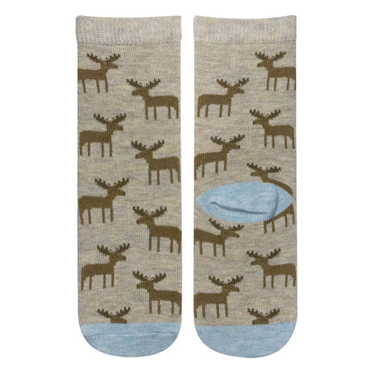 Unisex Moose Print Toddler Socks