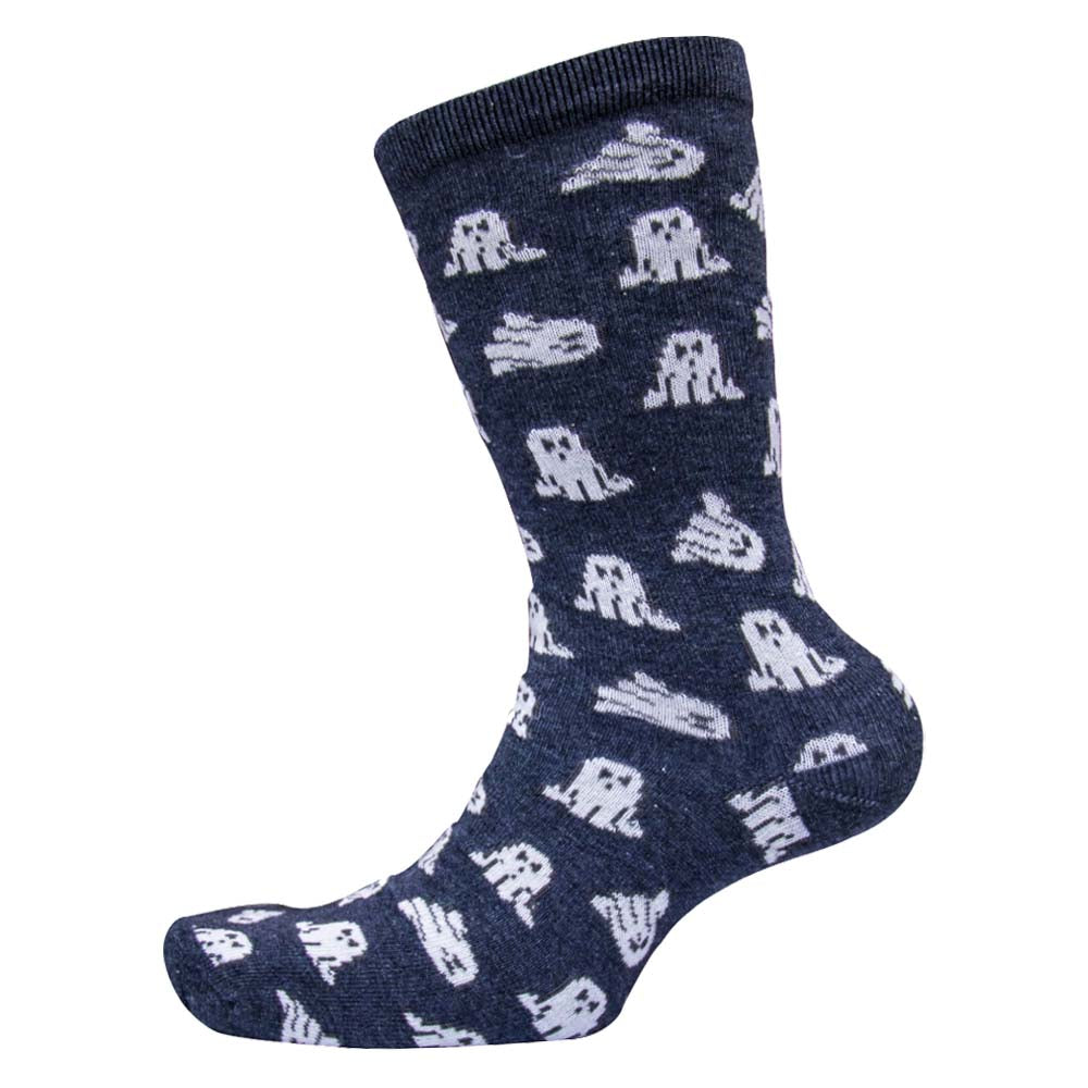 Fun Ghost print Boys Crew Socks